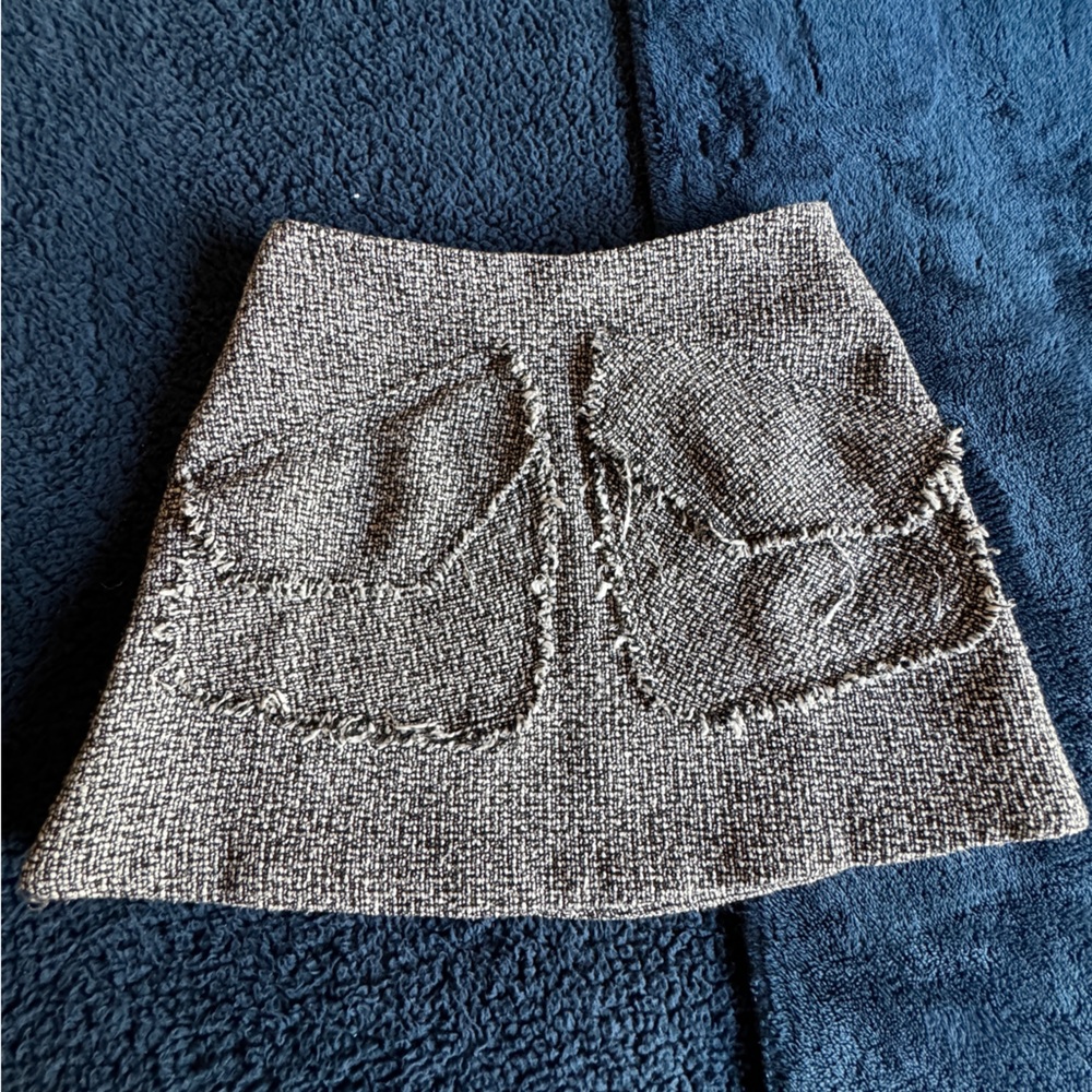 Tweed Mini Skirt (Size 6)